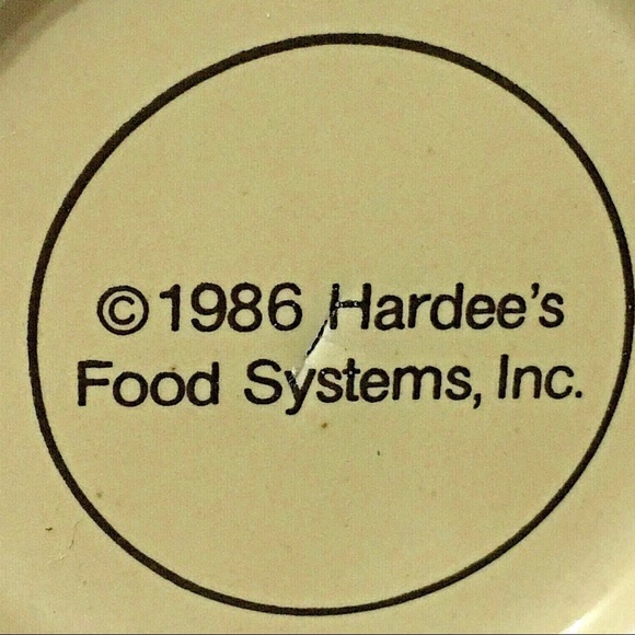 Vintage Hardees Coffee Mug 1986 Rise And Shine Homemade Biscuits Glazed Brown - Picture 10 of 14